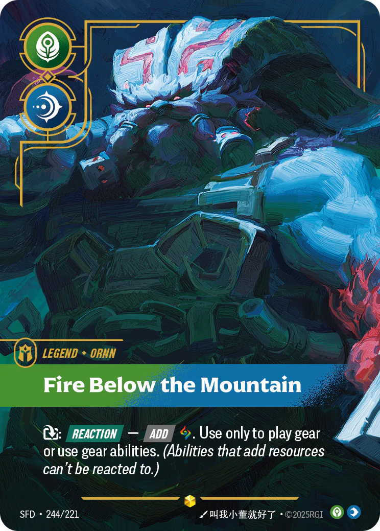 Ornn, Fire Below the Mountain (Overnumbered) [Spiritforged] 244/221