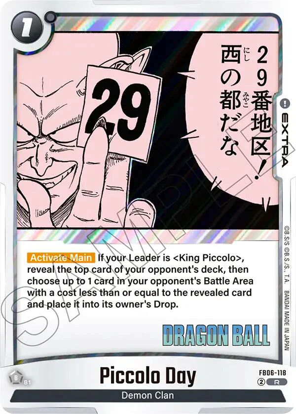 Piccolo Day [Manga Booster 02]