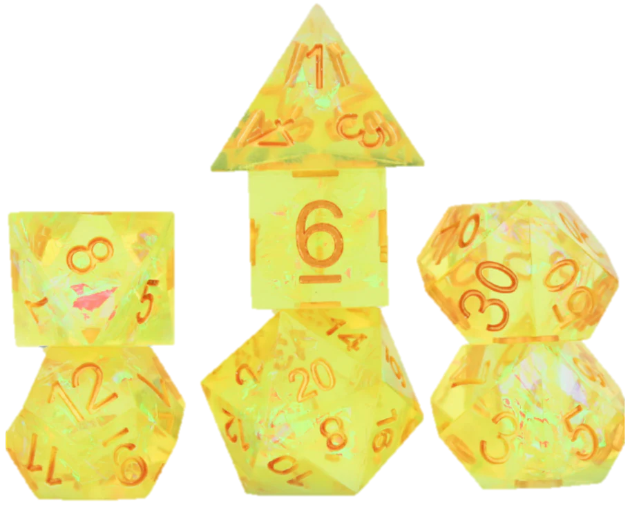 Sirius Dice: Sharp Yellow Fairy Dice Set