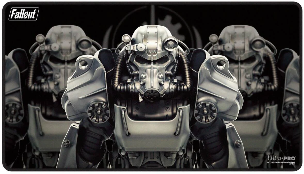 Ultra PRO: Black Stitched Standard Gaming Playmat - Brotherhood of Steel (Fallout)