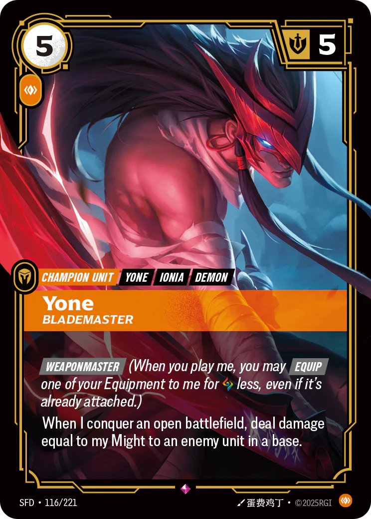 Yone, Blademaster [Spiritforged] 116/221